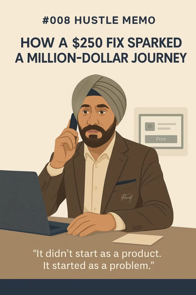 #008 HUSTLE MEMO -“How a $250 Fix Sparked a Million-Dollar Journey”