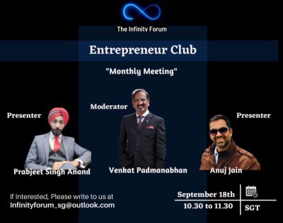 Prabjeet Singh Anand - The Infinity Forum - Entrepreneur Club